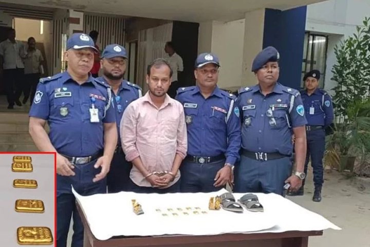 জুতায় লুকানো কোটি টাকার সোনা উদ্ধার