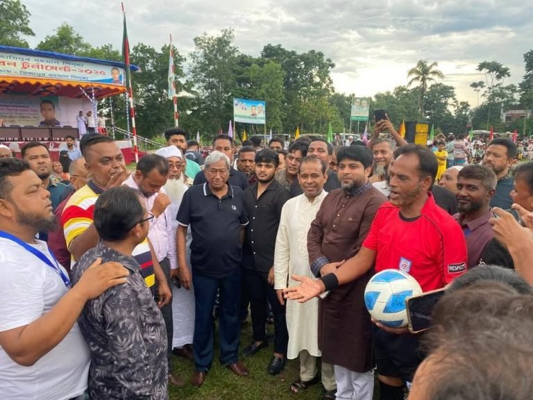 মরহুম হামিদুর রহমান সিনহা স্মৃতি ফুটবল টুনামন্টের কোয়াটার ফাইনাল খেলা