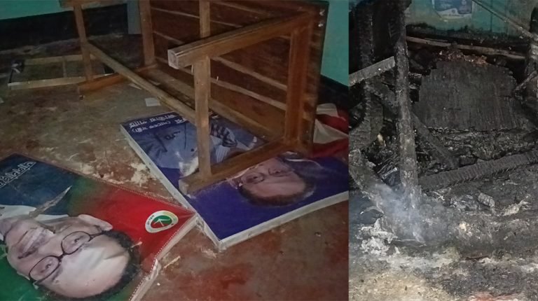 লালমনিরহাটে জাতীয় পার্টির কার্যালয়ে ভাঙচুর, লুটপাট ও অগ্নিসংযোগ