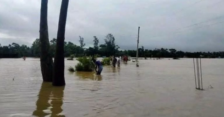 ফেনীতে নদীর বাঁধ ভেঙে ৬ গ্রাম প্লাবিত