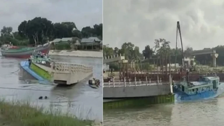 দ্বিতীয় দফায় ভাঙলো নির্মাণাধীন ফুট বেইলি সেতু