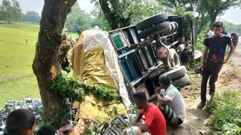 সিরাজগঞ্জে দাঁড়িয়ে থাকা ট্রাকে ধাক্কা, চালক নিহত