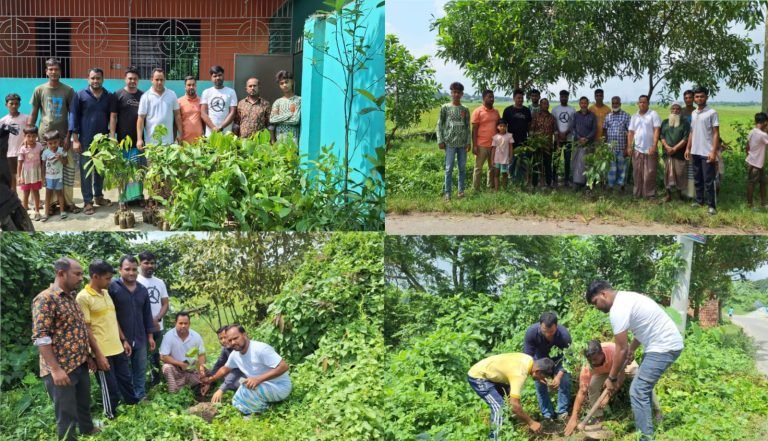 একরামপুর নবজাগরণ যুব সংঘের উদ্যোগে বৃক্ষরোপন কর্মসূচি