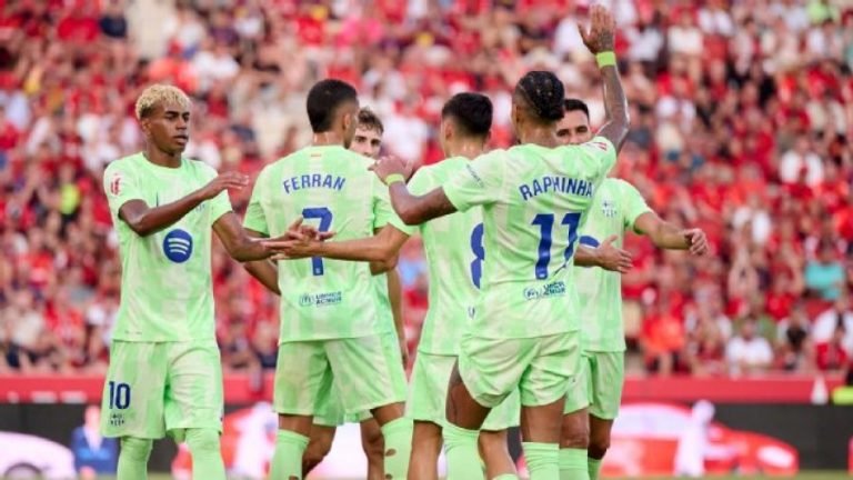 ৯ জনের মায়োর্কার বিপক্ষে জয়ে শুরু বার্সার