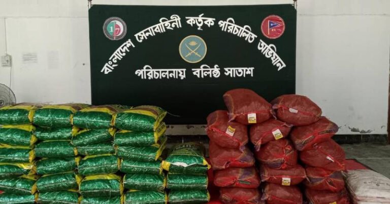 জৈন্তাপুরে সেনাবাহিনীর অভিযানে ভারতীয় বিপুল পরিমাণ চোরাই পন্য জব্দ