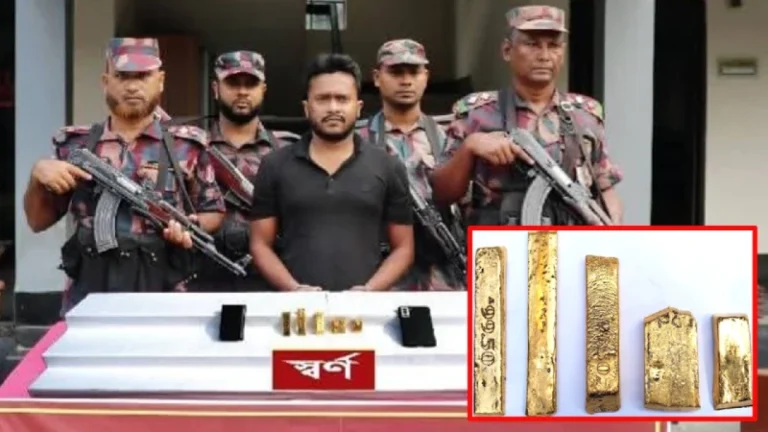যশোরে স্বর্ণের বারসহ পাচারকারী আটক