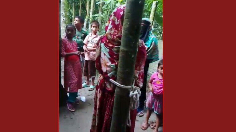 পীরগাছায় গৃহবধূকে গাছের সঙ্গে বেঁধে নির্যাতনের অভিযোগ
