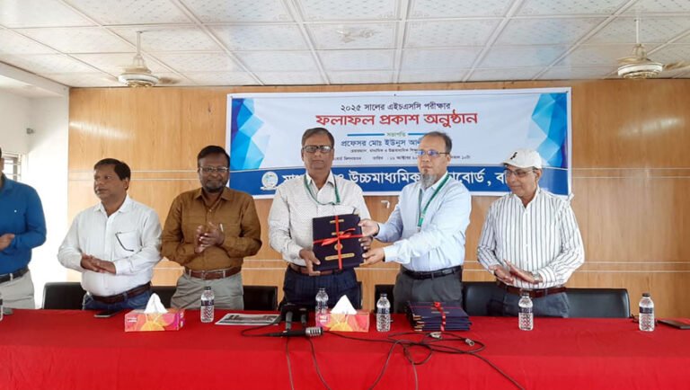 বরিশাল বোর্ডে পাসের হার ৬২.৫৭ শতাংশ, জিপিএ-৫ পেয়েছে ১,৬৭৪ জন