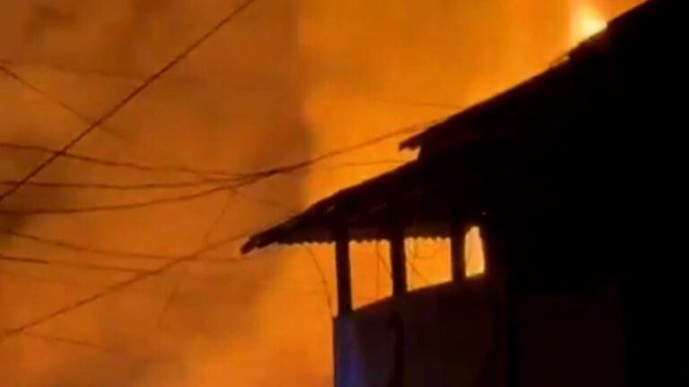 লক্ষ্মীপুরের রামগতিতে ভয়াবহ আগুন, ১৫টি দোকান পুড়ে ছাই