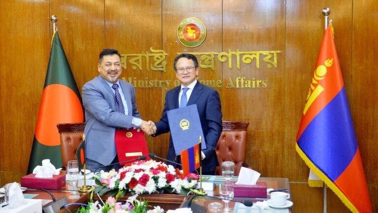 বাংলাদেশ-মঙ্গোলিয়ার মধ্যে ভিসা অব্যাহতি চুক্তি স্বাক্ষর
