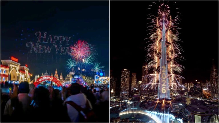 জমকালো আয়োজনে ২০২৬ সালকে স্বাগত জানাল সংযুক্ত আরব আমিরাত