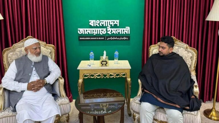 জামায়াত আমিরের সঙ্গে এনসিপি আহ্বায়ক নাহিদ ইসলামের বৈঠক