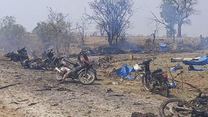 মিয়ানমারের নির্বাচনী সময়ে বিমান বাহিনীর অভিযানে নিহত অন্তত ১৭০