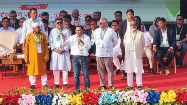 শেরপুরে জনসভা: মানুষের ভাগ্য বদলে ধানের শীষে ভোট চাইলেন তারেক রহমান