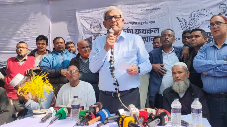 যারা আজ দাঁড়িপাল্লা নিয়ে ভোট চাইছে, তারা বাংলাদেশের স্বাধীনতার বিরোধিতা করেছিল: মির্জা ফখরুল