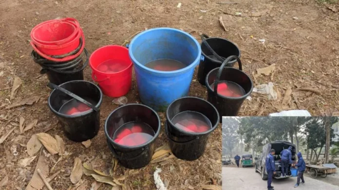 শরীয়তপুরের নড়িয়ায় যৌথ অভিযানে ৯৫টি ককটেল উদ্ধার, আটক ৩