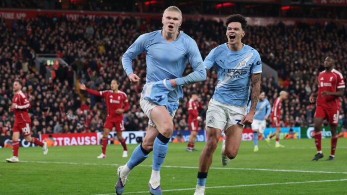 অ্যানফিল্ডে লিভারপুলকে হারিয়ে শিরোপার দৌড়ে টিকে রইল ম্যানসিটি