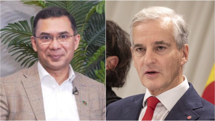 তারেক রহমানকে অভিনন্দন জানালেন নরওয়ের প্রধানমন্ত্রী