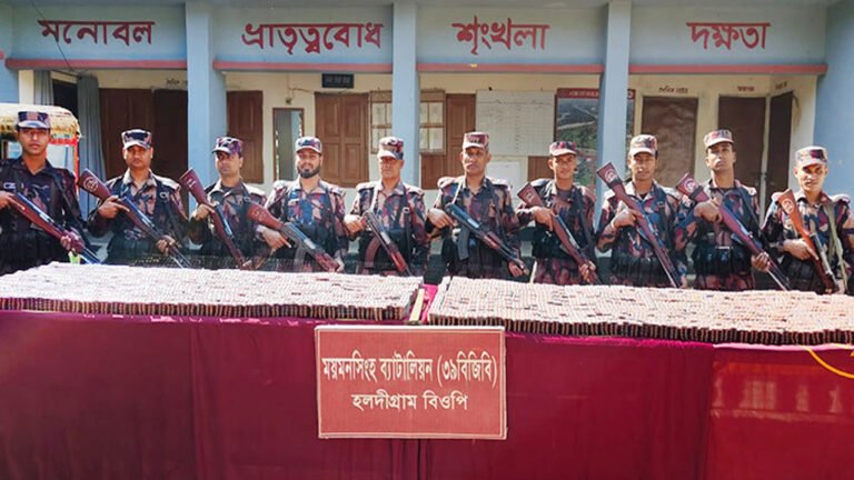 শেরপুর সীমান্তে অভিযান: প্রায় ৩ কোটি টাকার ভারতীয় ট্যাপেন্টাডল ট্যাবলেট জব্দ