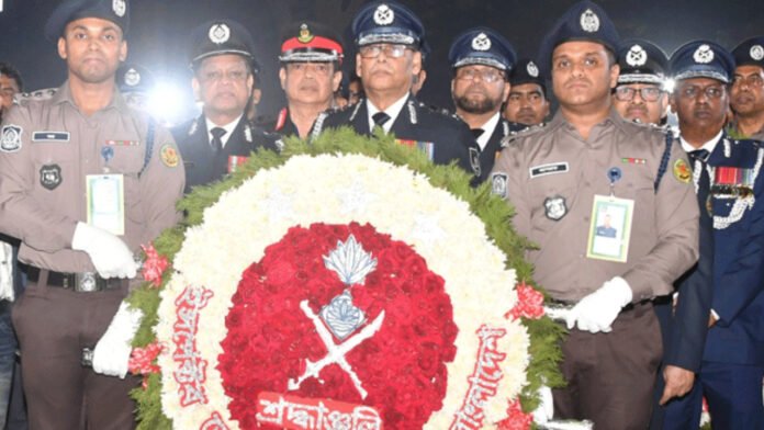 ভাষা শহীদদের প্রতি আইজিপির শ্রদ্ধা নিবেদন