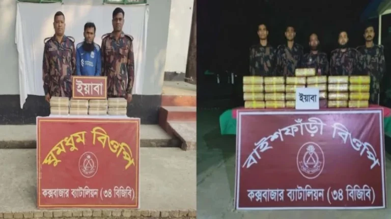 বান্দরবান সীমান্তে সাড়ে তিন লাখ পিস ইয়াবাসহ রোহিঙ্গা আটক