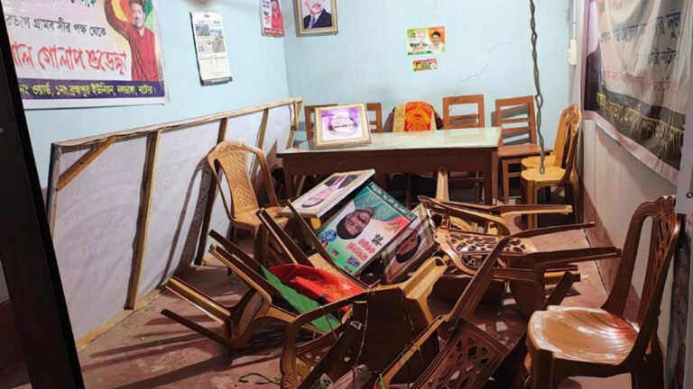 নাটোরের নলডাঙ্গায় বিএনপি কার্যালয়ে ভাঙচুরের অভিযোগ