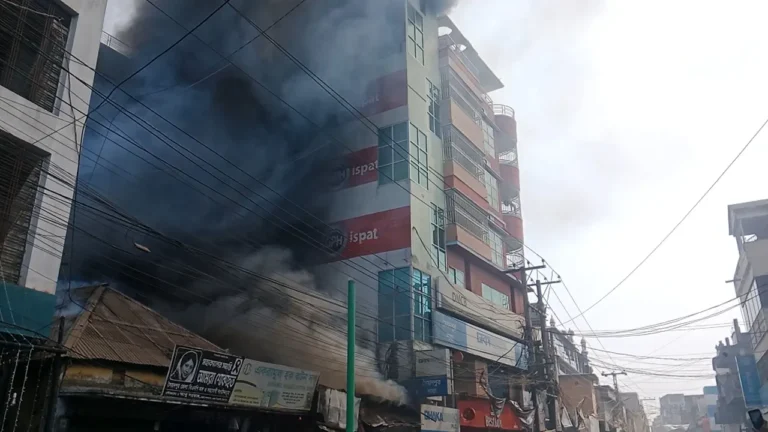 নীলফামারীর সৈয়দপুরে কাপড়ের মার্কেটে ভয়াবহ অগ্নিকাণ্ড
