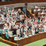 রাষ্ট্রপতির ভাষণের সময় স্লোগান দিয়ে সংসদ থেকে বিরোধী দলের ওয়াকআউট