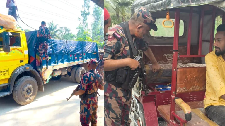 জ্বালানি তেল পাচার রোধে দিনাজপুরের সীমান্তে বিজিবির কঠোর নজরদারি