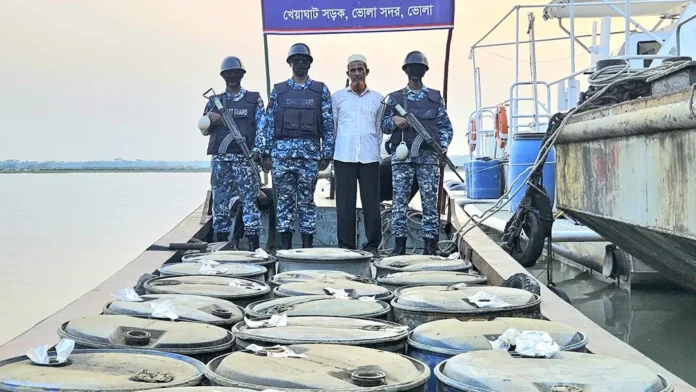 ভোলায় ৪ হাজার লিটার জ্বালানি তেলসহ আটক ১