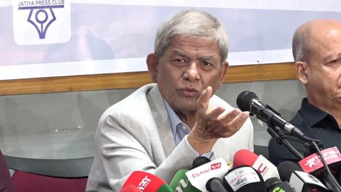 গণতান্ত্রিক রাজনৈতিক দল ছাড়া গণতন্ত্রকে প্রাতিষ্ঠানিক রূপ দেওয়া কঠিন: মির্জা ফখরুল