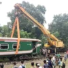 গৌরীপুরে ‘বিজয় এক্সপ্রেস’-এর লাইনচ্যুত, তিন বগি উদ্ধার