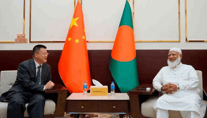 জামায়াত আমিরের সাথে চীনা রাষ্ট্রদূতের সাক্ষাৎ