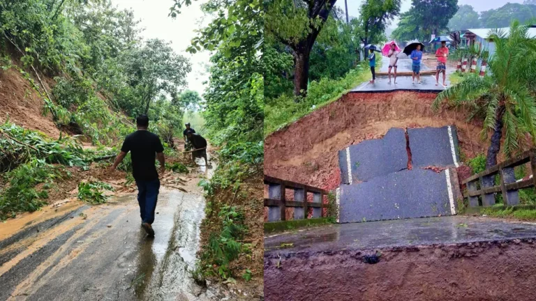 পাহাড়ি ঢল ও বন্যায় বিপর্যস্ত পার্বত্যাঞ্চল, সেতু ধসে বিচ্ছিন্ন রাঙামাটি–বান্দরবান