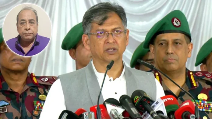 মোজাফফর হোসেনের বিচার হবে সেনা আইনে: স্বরাষ্ট্রমন্ত্রী
