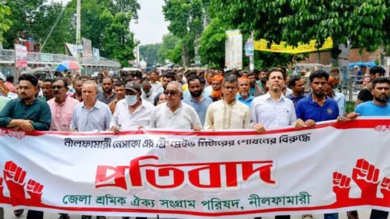 লোডশেডিংয়ে অতিষ্ঠ নীলফামারী, শ্রমিকদের বিক্ষোভ